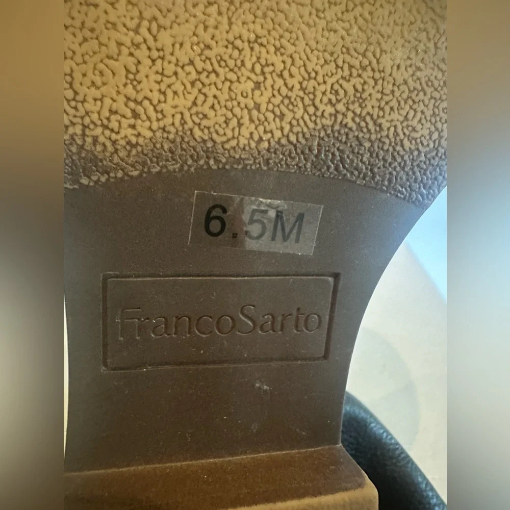 Franco Sarto over the knee black leather boots size 6.5
